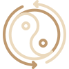 das Icon zeigt das Ying und Yang Symbol